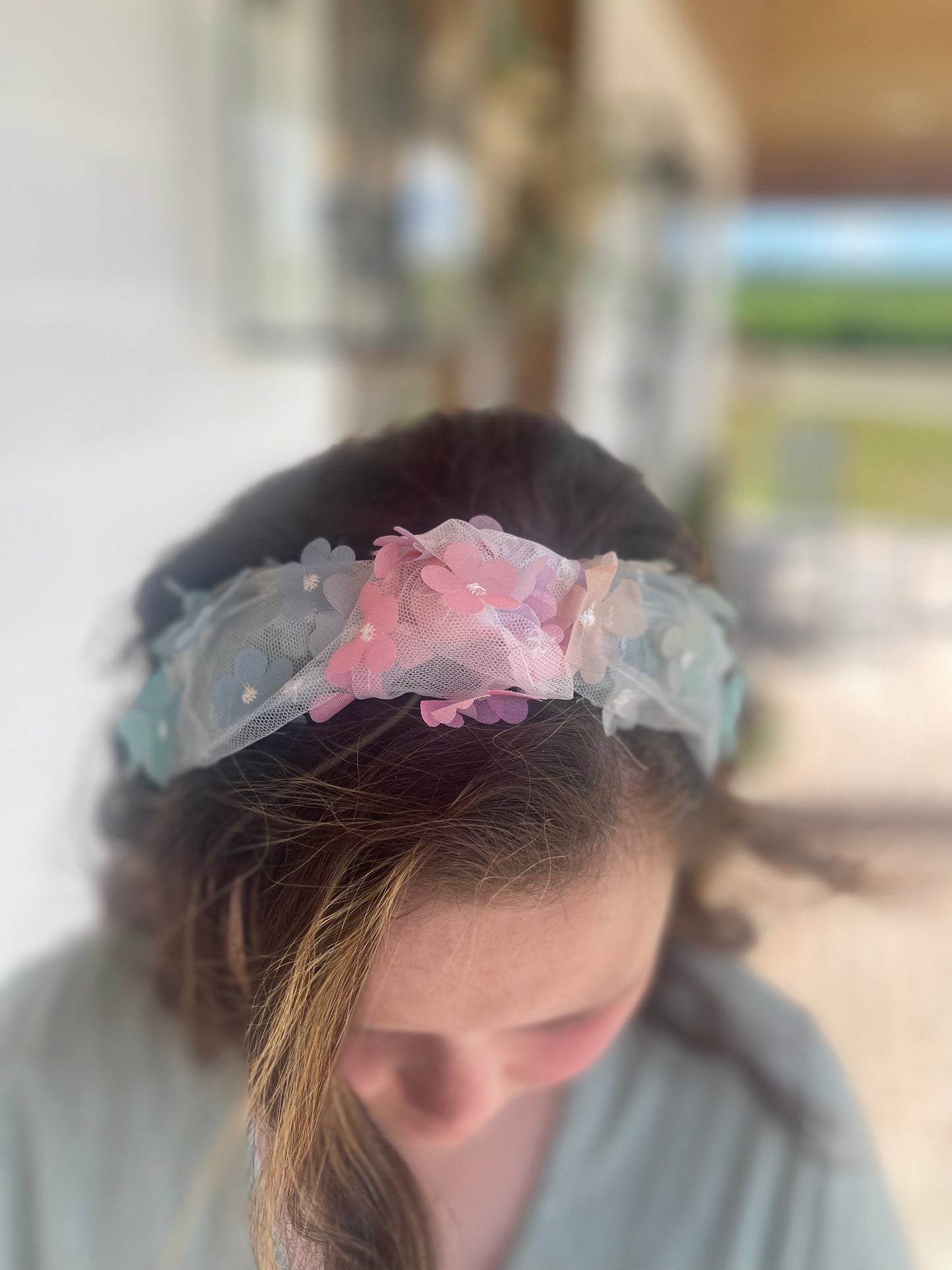 Pastel Tulle Floral Headband