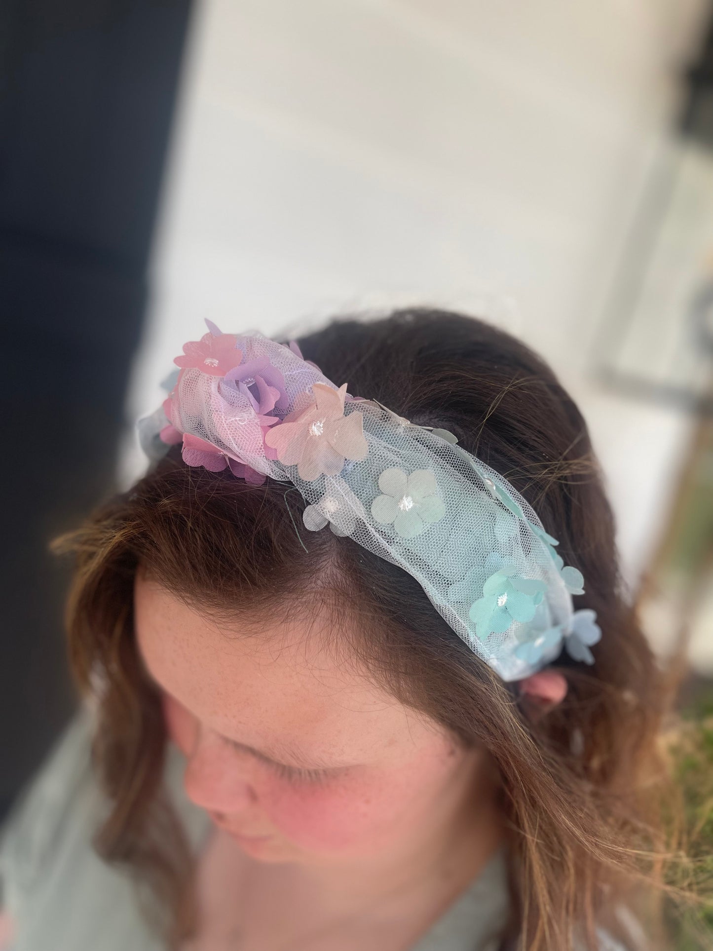 Pastel Tulle Floral Headband