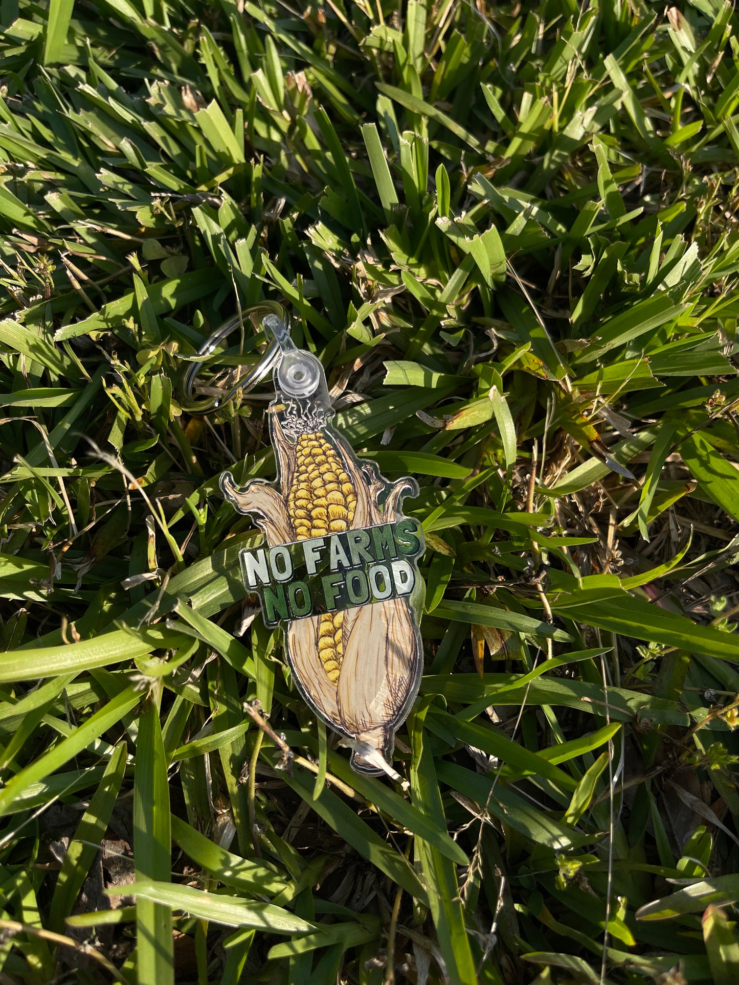 No Farms No Food Keychain